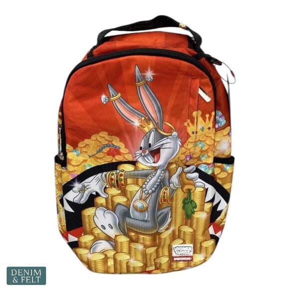 Sprayground Looney Tunes Bugs Billionaire DLXR Backpack Limited Edition NEW/NWT - Picture 7 of 16